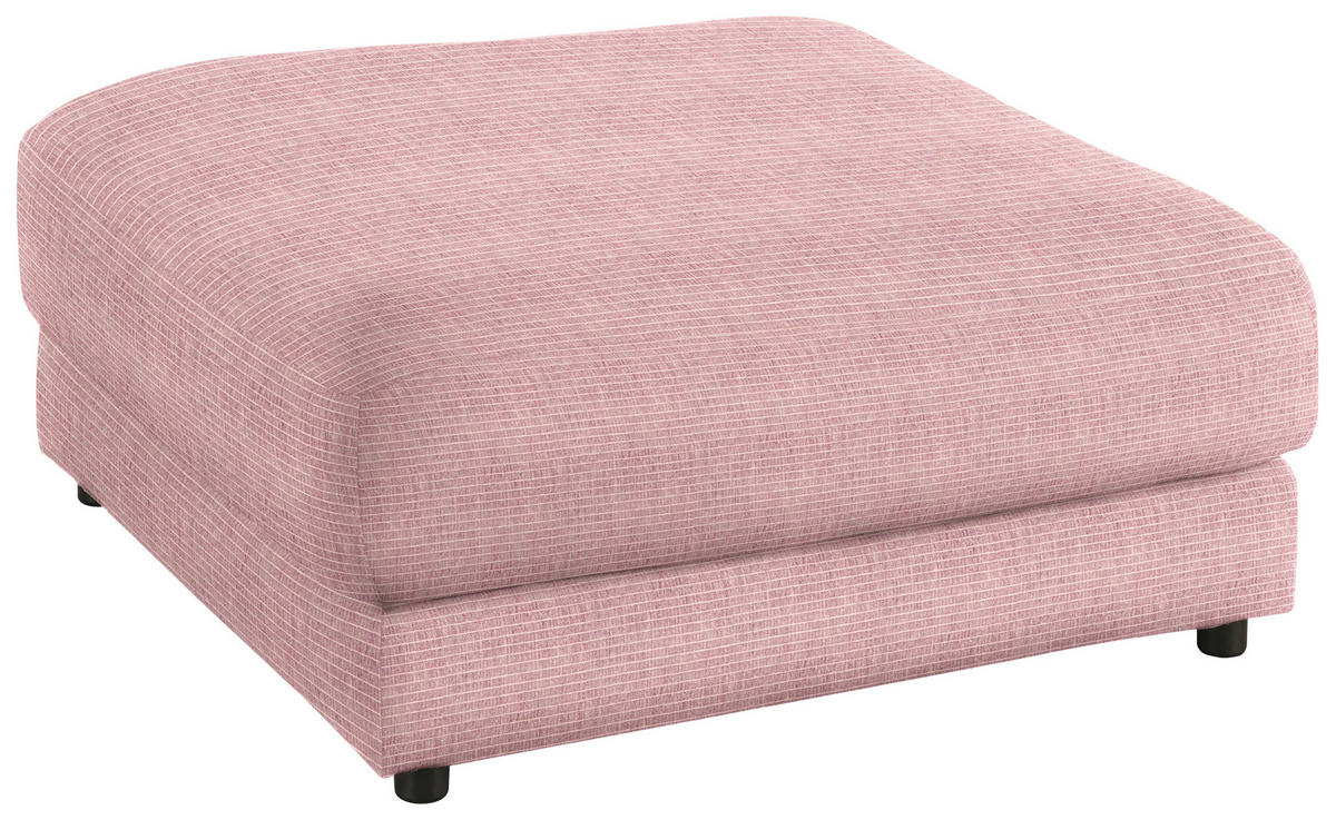 HOCKER in Textil Rosa  - Schwarz/Rosa, Design, Kunststoff/Textil (100/86/100cm) - Lomoco
