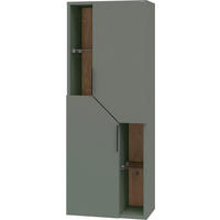 MIDISCHRANK 47/128/35 cm  - Eichefarben/Schwarz, LIFESTYLE, Glas/Holz (47/128/35cm) - Voglauer