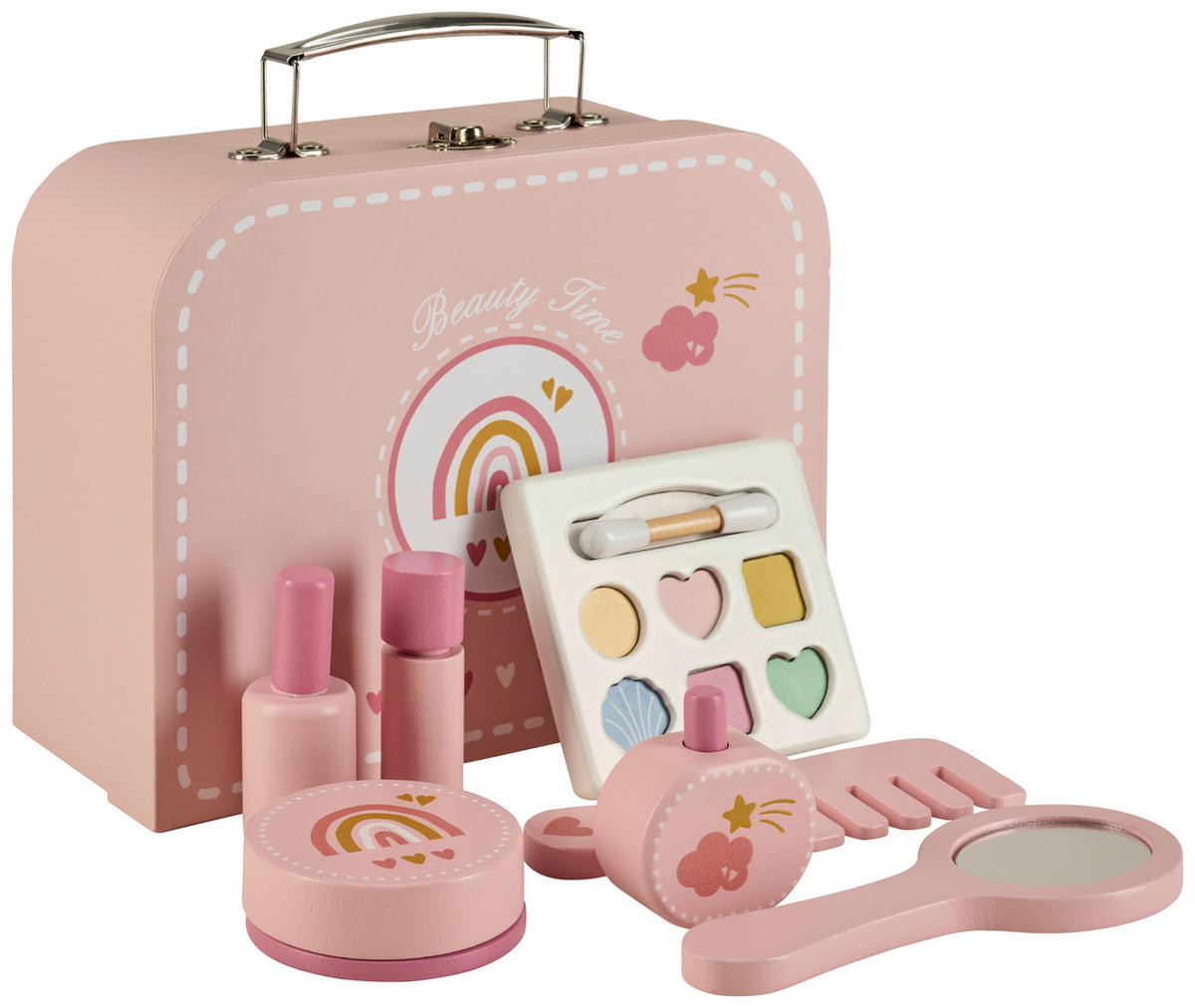 KOVČEG ZA IGRU  BEAUTY  - bijela/ružičasta, Basics, papir/drvo (22/9/20,5cm) - My Baby Lou