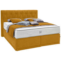 BOXSPRINGBETT 180/200 cm  in Gelb  - Gelb, Konventionell, Textil (180/200cm) - Ambiente