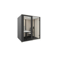MEETINGBOX BOSSELINO WORK 2 - Schwarz, MODERN, Glas/Holzwerkstoff (190,9/215,5/148cm) - Bosse