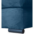 ECKSOFA  in Cord Blau  - Blau/Schwarz, KONVENTIONELL, Textil/Metall (168/258cm) - Carryhome
