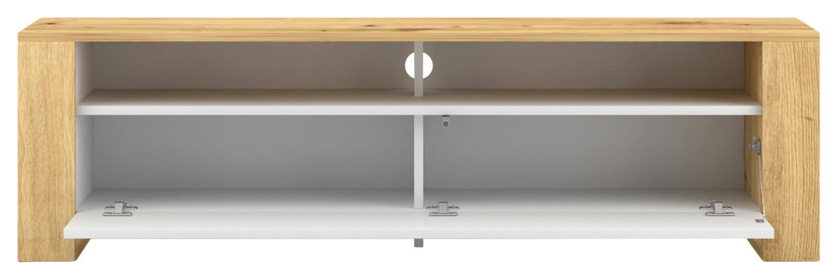 LOWBOARD  in 140/40/32 cm  - Eiche Artisan/Weiß, Design, Holzwerkstoff (140/40/32cm) - MID.YOU