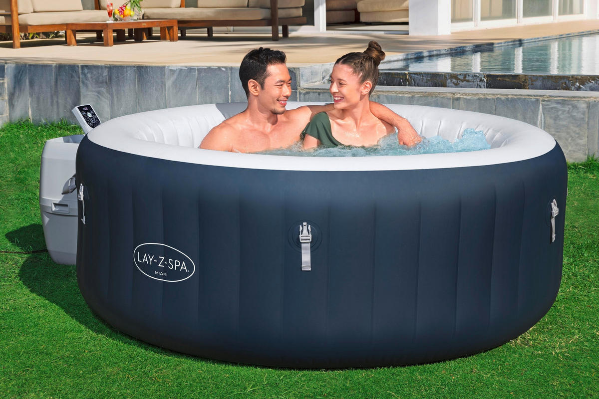 WHIRLPOOL MIAMI 60001 MIAMI AIRJET 180/66 cm  - Dunkelblau, KONVENTIONELL, Kunststoff/Metall (180/66cm) - Bestway