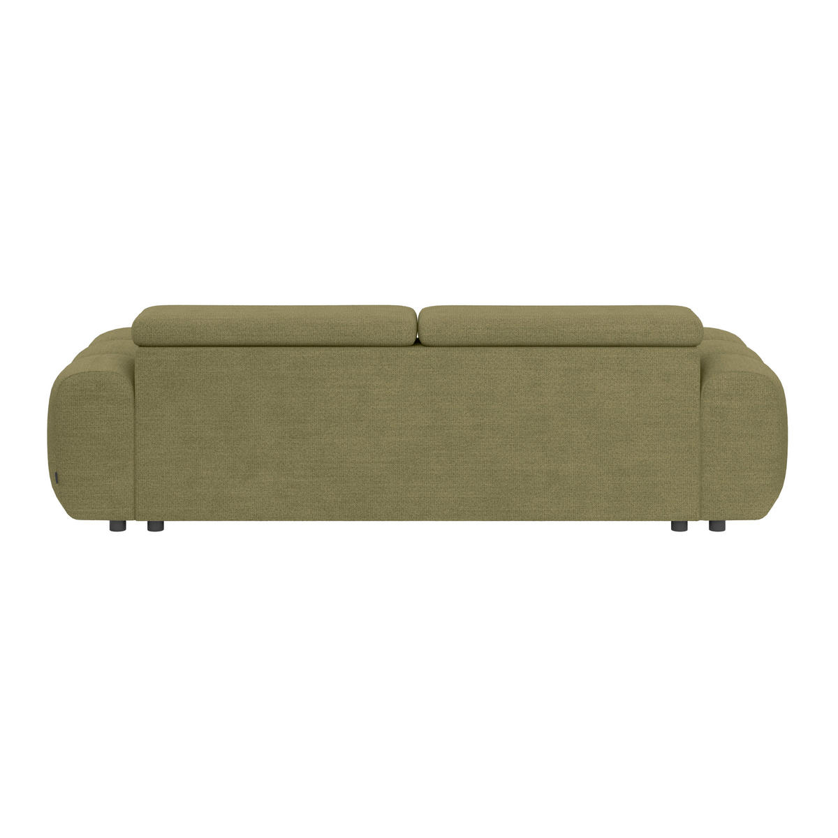 BIGSOFA inkl. mot. Funktion Webstoff Dunkelgrün  - Dunkelgrün/Schwarz, Design, Kunststoff/Textil (248/77-97/108cm) - Welnova