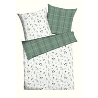 POSTELJINA WINTER GREENS 140/200 cm saten zelena  - zelena, Dizajnerski, tekstil (140/200cm) - Kaeppel