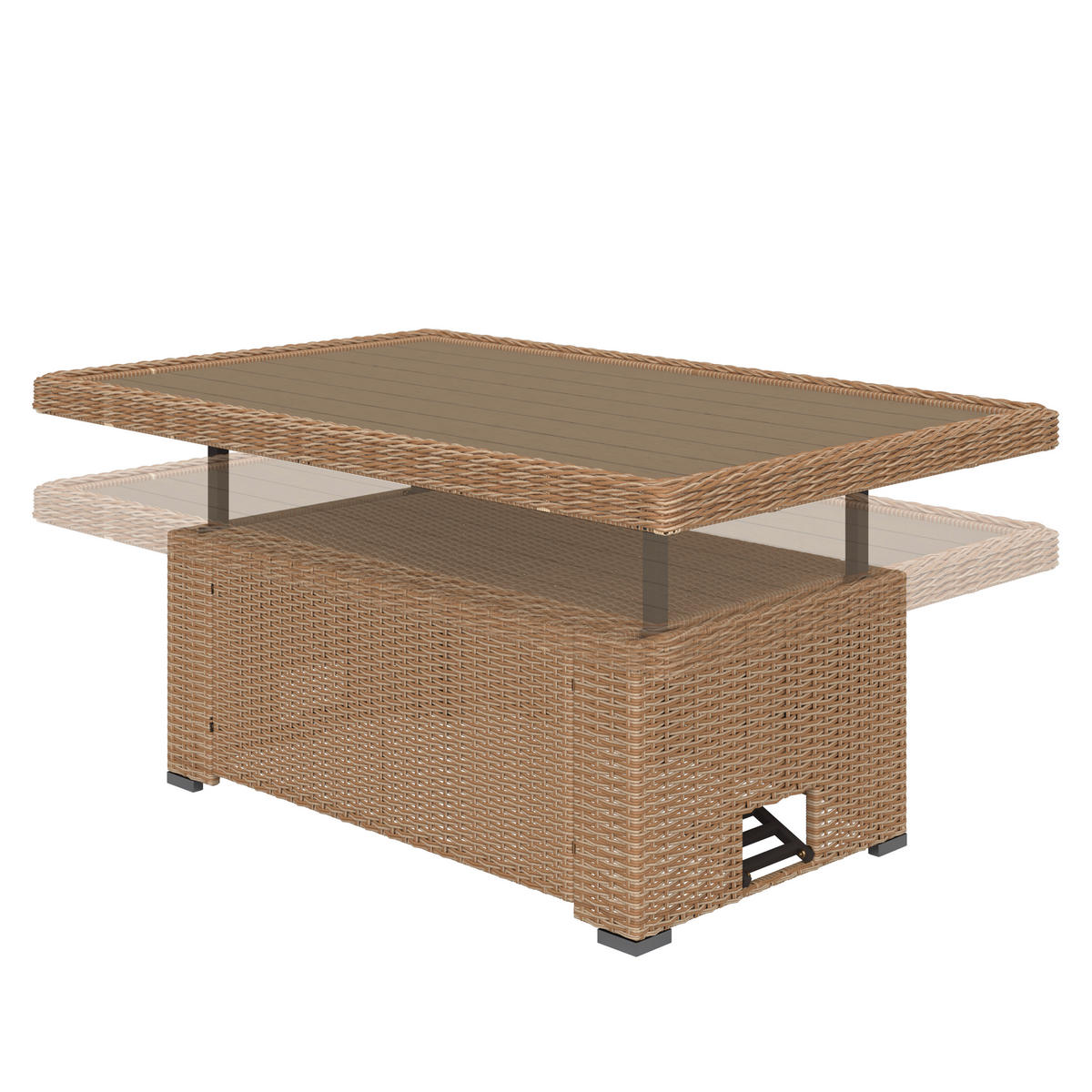 TERASOVÁ SEDACIA SÚPRAVA kov, plast - piesková, Modern, kov/plast (137/88/48/66.5cm) - Ambia Garden
