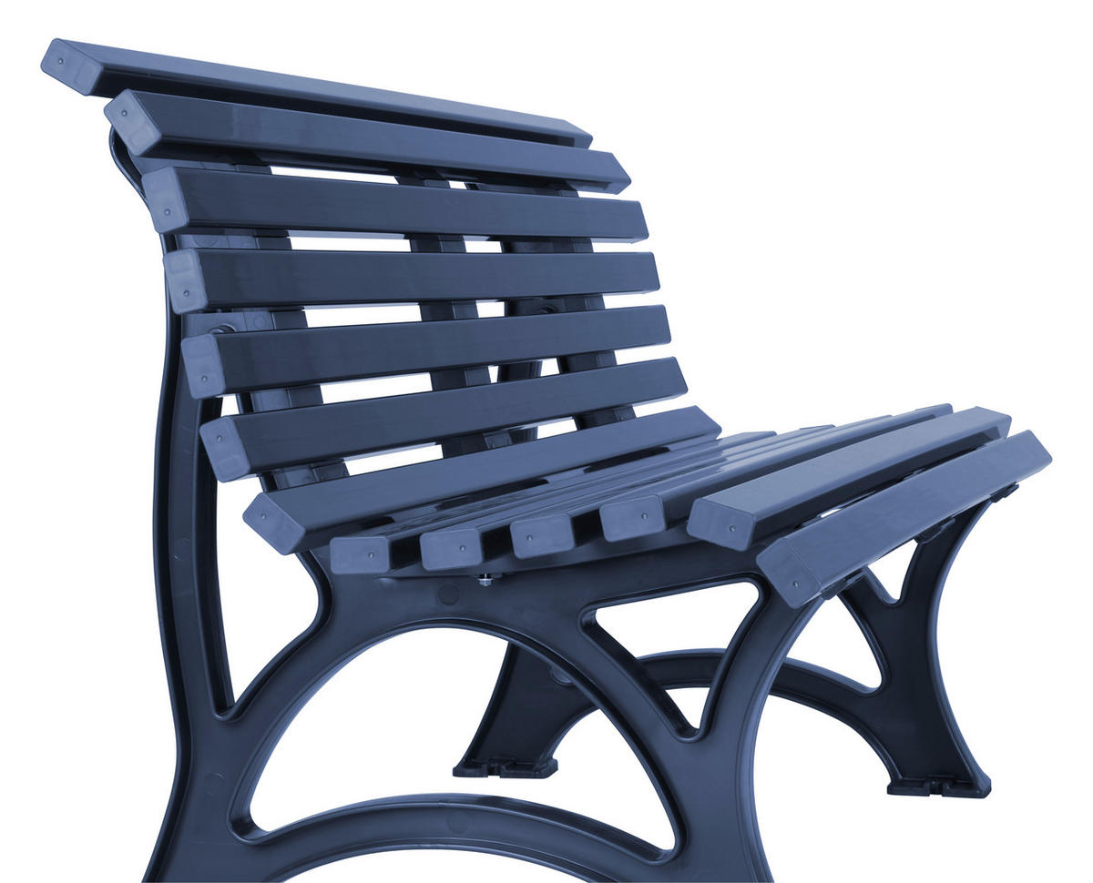 GARTENBANK 150/80/64 cm   - Blau, Basics, Kunststoff (150/80/64cm) - Modante