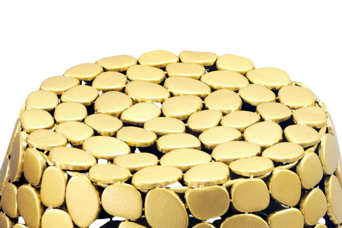 BEISTELLTISCH in Metall  - Goldfarben, Design, Metall (40/46/40cm) - Livetastic