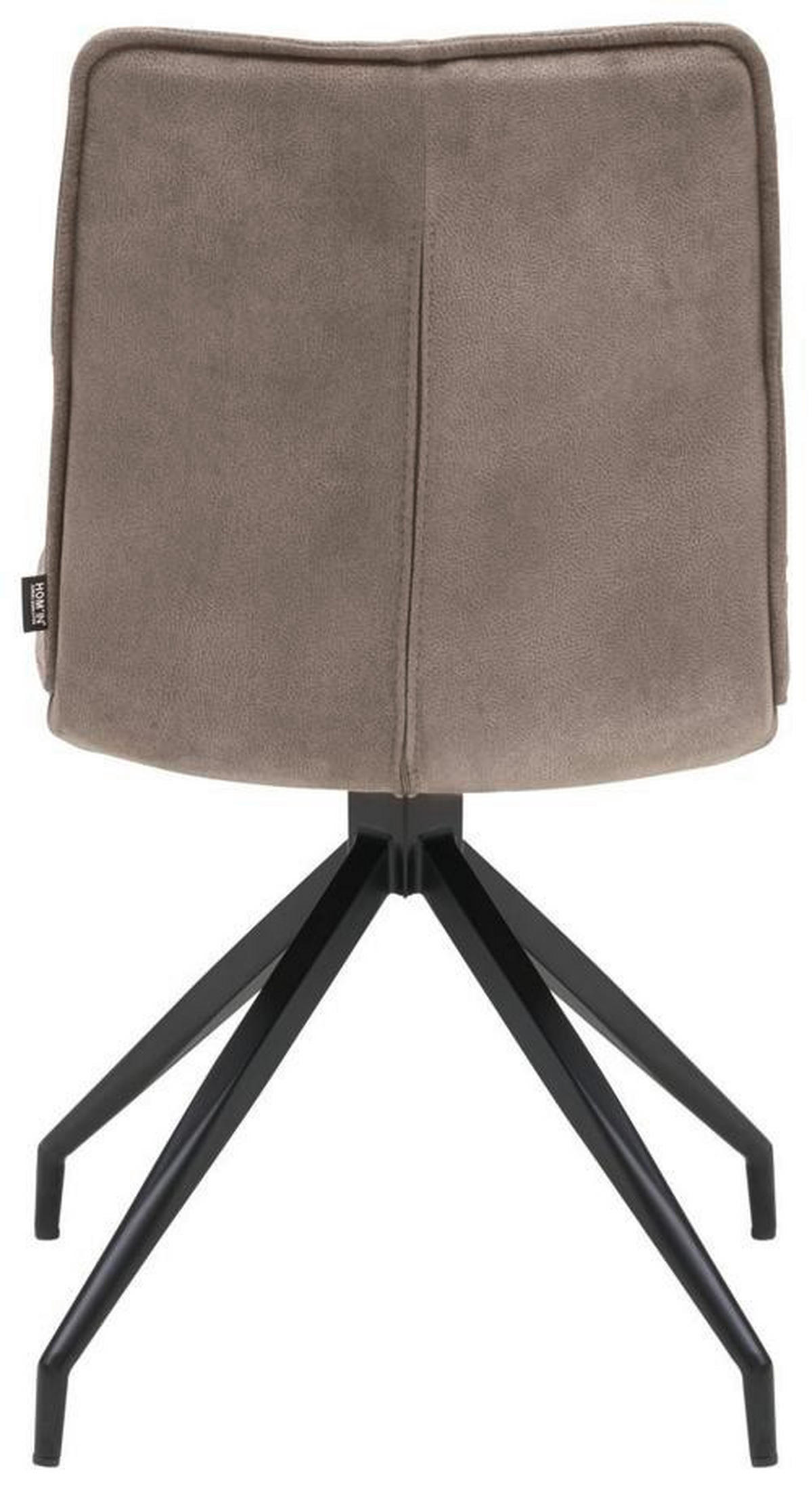 STOL järn mikrofiber  - brun/svart, Design, metall/textil (47,5/85/61,5cm) - Hom`in