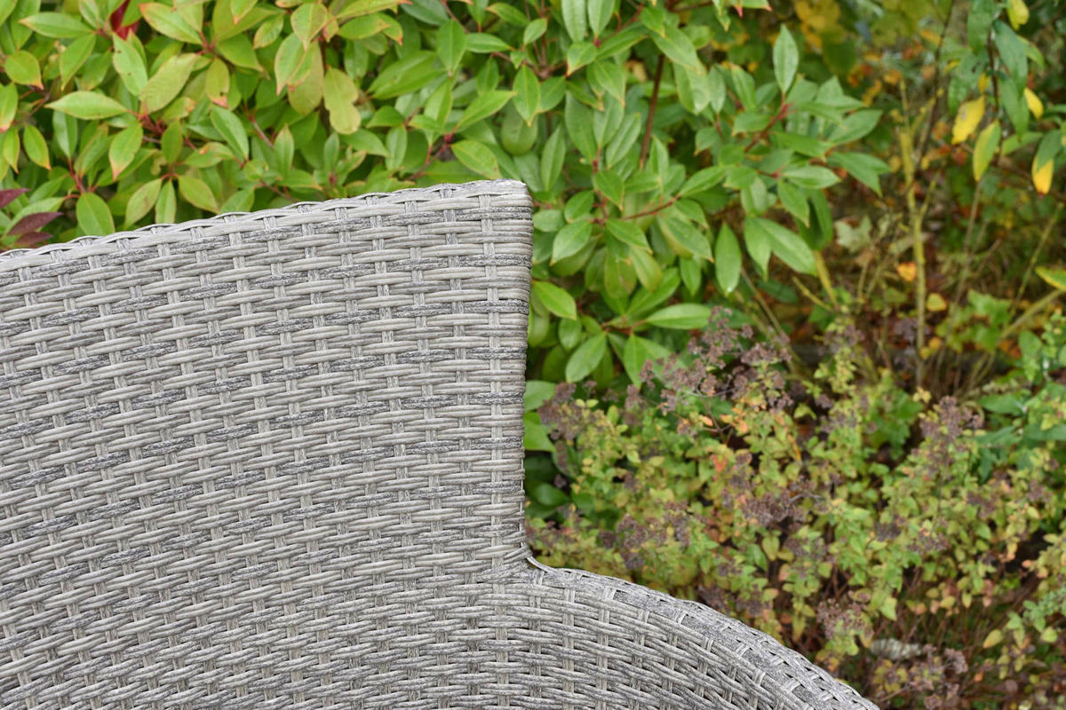 GARTENTISCHGRUPPE AkazieHartholz Aluminium  - Grau, KONVENTIONELL, Holz/Kunststoff - Gardenson