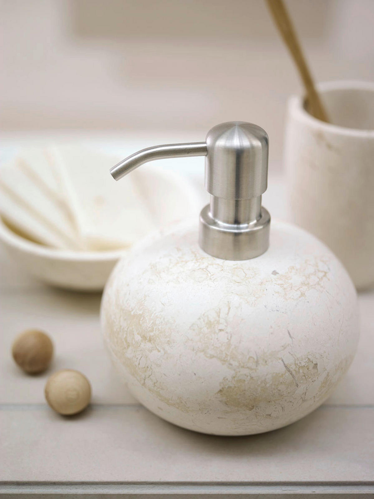 Dozirnik za milo LUXOR - bež, Konvencionalno, kamen (12/13,3cm) - Aquanova