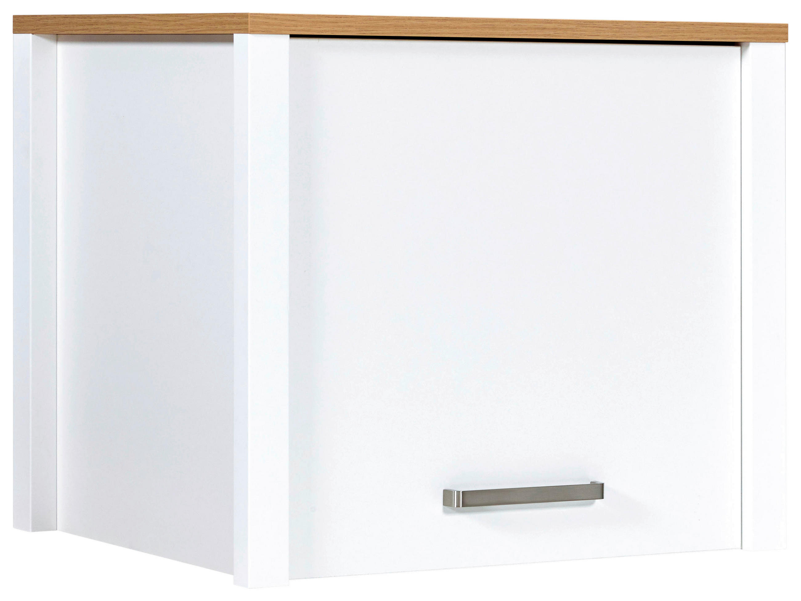 Aufsatzschrank Sicilia 70/60,5/60 cm   - Weiss/Silberfarben, Modern, Holzwerkstoff/Metall (70/60,5/60cm) - MID.YOU