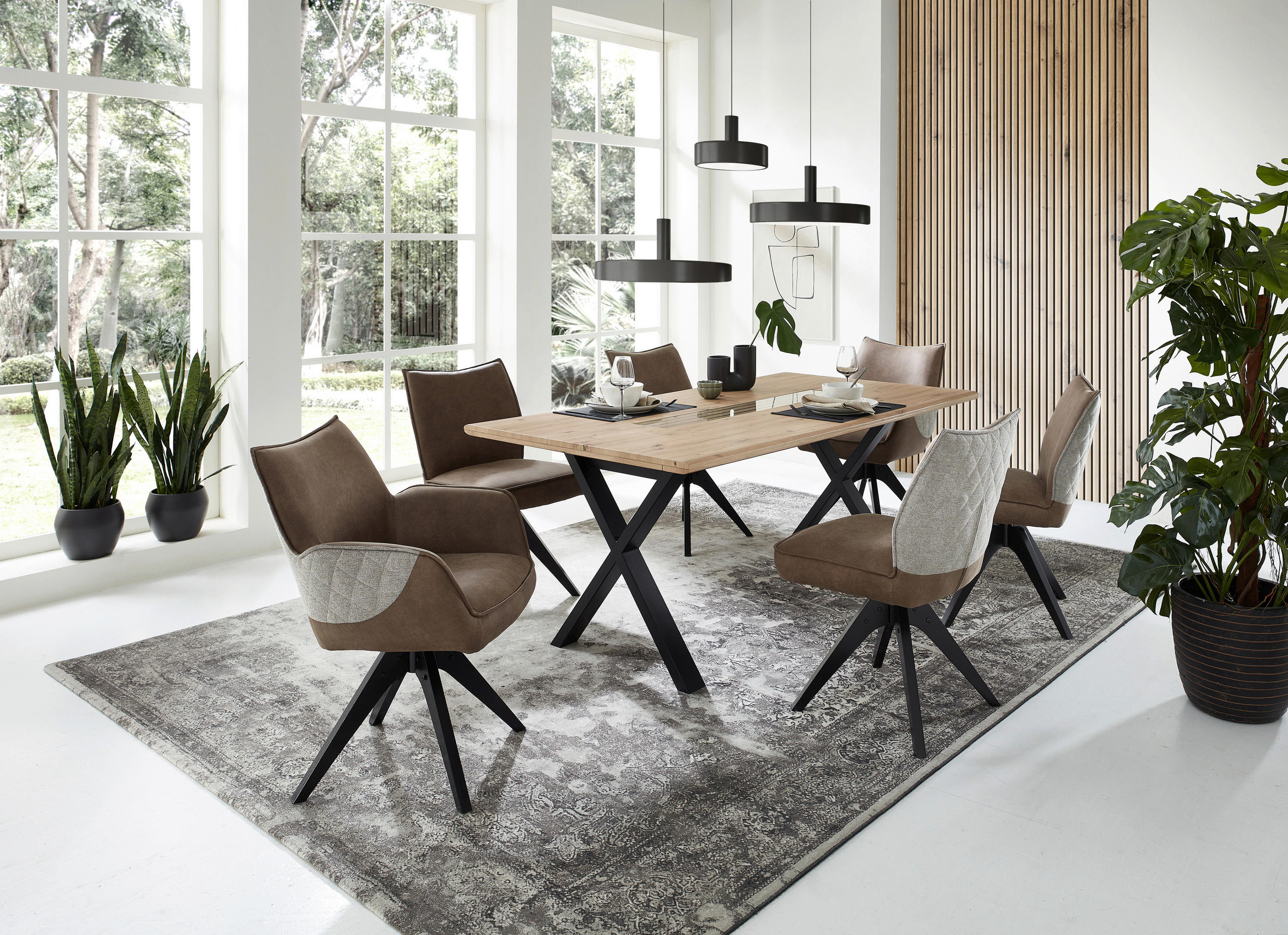 STUHL  in  - Schwarz/Braun, Design, Holz/Textil (52/85/62cm) - Livetastic