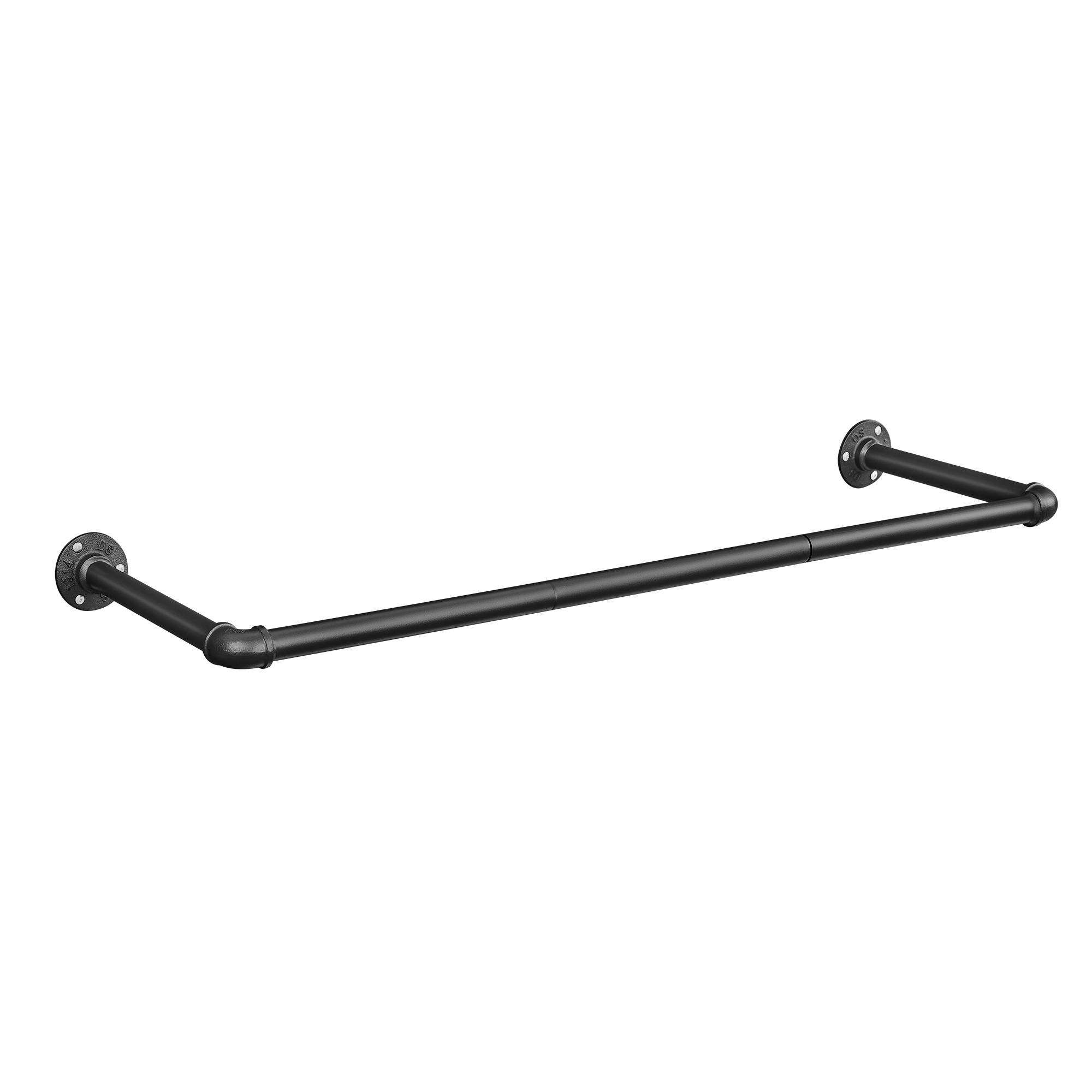 WANDGARDEROBE  in Schwarz  - Schwarz, Basics, Metall (30/92cm)