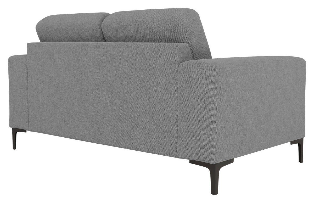 2-SITS SOFFA i trä, metall, textil grå  - svart/grå, Klassisk, metall/trä (164/85/88cm) - Carryhome