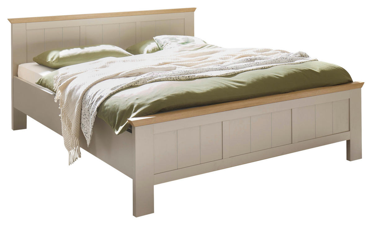 BETT 180/200 cm  in Champagner, Eiche Artisan  - Champagner/Eiche Artisan, LIFESTYLE, Holzwerkstoff (180/200cm) - Landscape