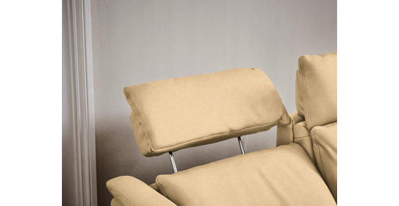 TRAPEZSOFA in Mikrofaser Beige - Beige/Schwarz, KONVENTIONELL, Textil/Metall (221/103/95cm) - Dieter Knoll