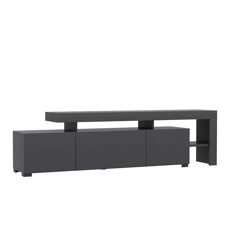 LOWBOARD Beliz TV-Schrank  in 192/53/37 cm  - Anthrazit, Design, Holzwerkstoff (192/53/37cm) - Livetastic