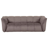 BIGSOFA in Plüsch Schlammfarben  - Schlammfarben/Schwarz, Konventionell, Kunststoff/Textil (220/67/106cm) - MID.YOU