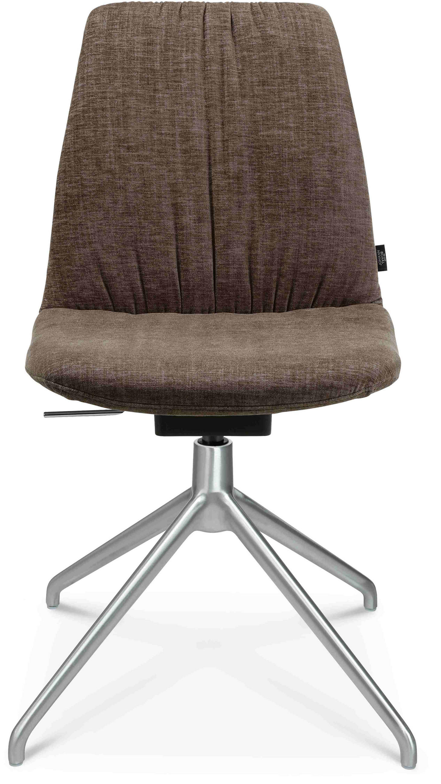 STUHL Velours Alufarben, Braun - Alufarben/Braun, Design, Textil/Metall (46/81,5-84,5/55cm) - Johann Jakob
