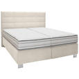BOXSPRINGBETT 180/200 cm  in Creme  - Creme/Alufarben, KONVENTIONELL, Holzwerkstoff/Textil (180/200cm) - Dieter Knoll