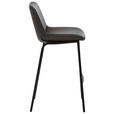 BARHOCKER Mikrofaser Anthrazit, Schwarz Stahl  - Anthrazit/Schwarz, Design, Textil/Metall (48/93/50cm) - Novel