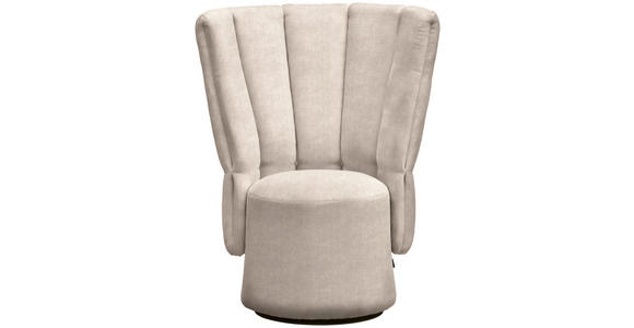 COCKTAILSESSEL - Beige/Schwarz, Design, Holz/Textil (92/113/70cm) - Emilio Belluti