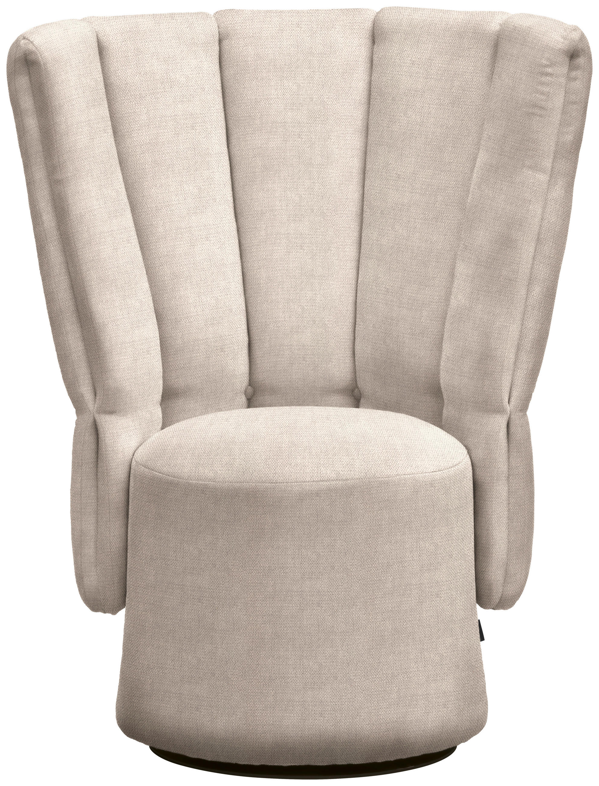 COCKTAILSESSEL in Velours Beige  - Beige/Schwarz, Design, Holz/Textil (92/113/70cm) - Emilio Belluti