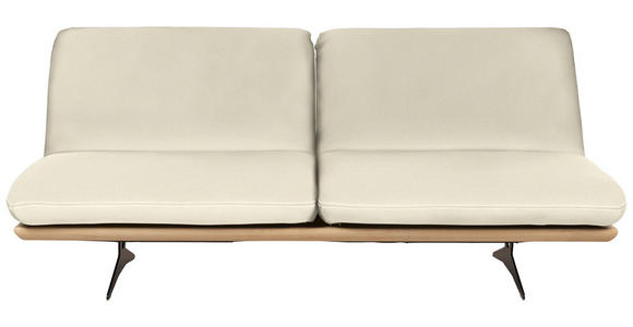 SCHLAFSOFA Palermo in Echtleder Naturfarben  - Beige/Schwarz, Design, Leder/Holz (204/92/90cm) - Dieter Knoll