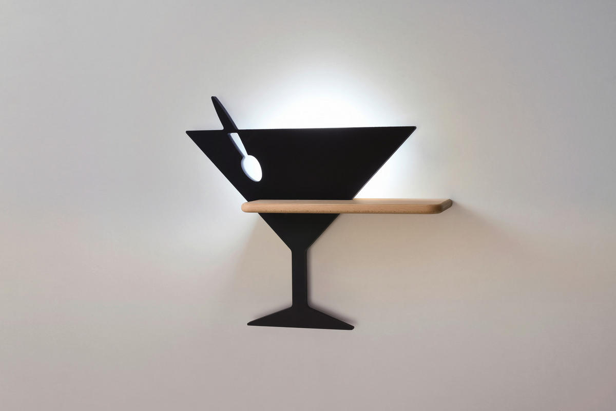LED-WANDLEUCHTE 37.5/12/33 cm   - Schwarz, Basics, Holz/Holzwerkstoff (37.5/12/33cm)