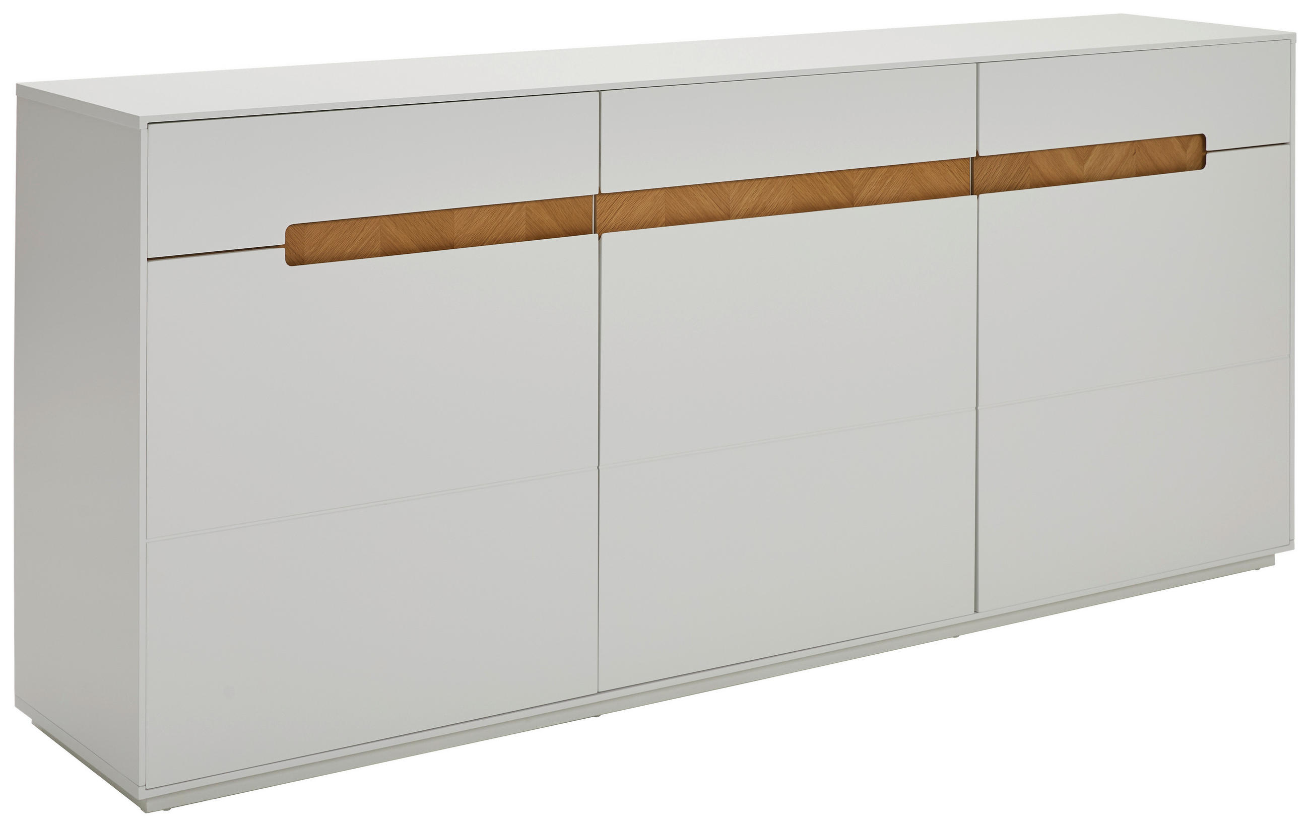 SIDEBOARD 183/82/40 cm  in Weiß, Eichefarben  - Eichefarben/Weiß, Design, Holzwerkstoff (183/82/40cm) - MID.YOU