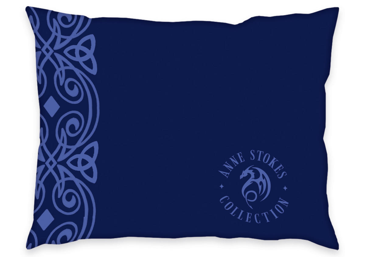 JUGENDBETTWÄSCHE 140/200 cm  - Weiß/Dunkelblau, KONVENTIONELL, Textil (140/200cm)