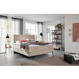 BOXSPRINGBETT 160/200 cm  in Beige  - Beige/Graphitfarben, Design, Textil/Metall (160/200cm) - Xora