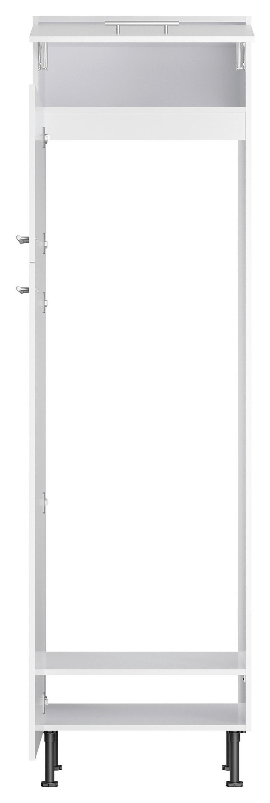GERÄTEUMBAUSCHRANK 60/211,8/58,1 cm  in Weiß  - Edelstahlfarben/Weiß, Basics, Holzwerkstoff/Metall (60/211,8/58,1cm) - Optifit