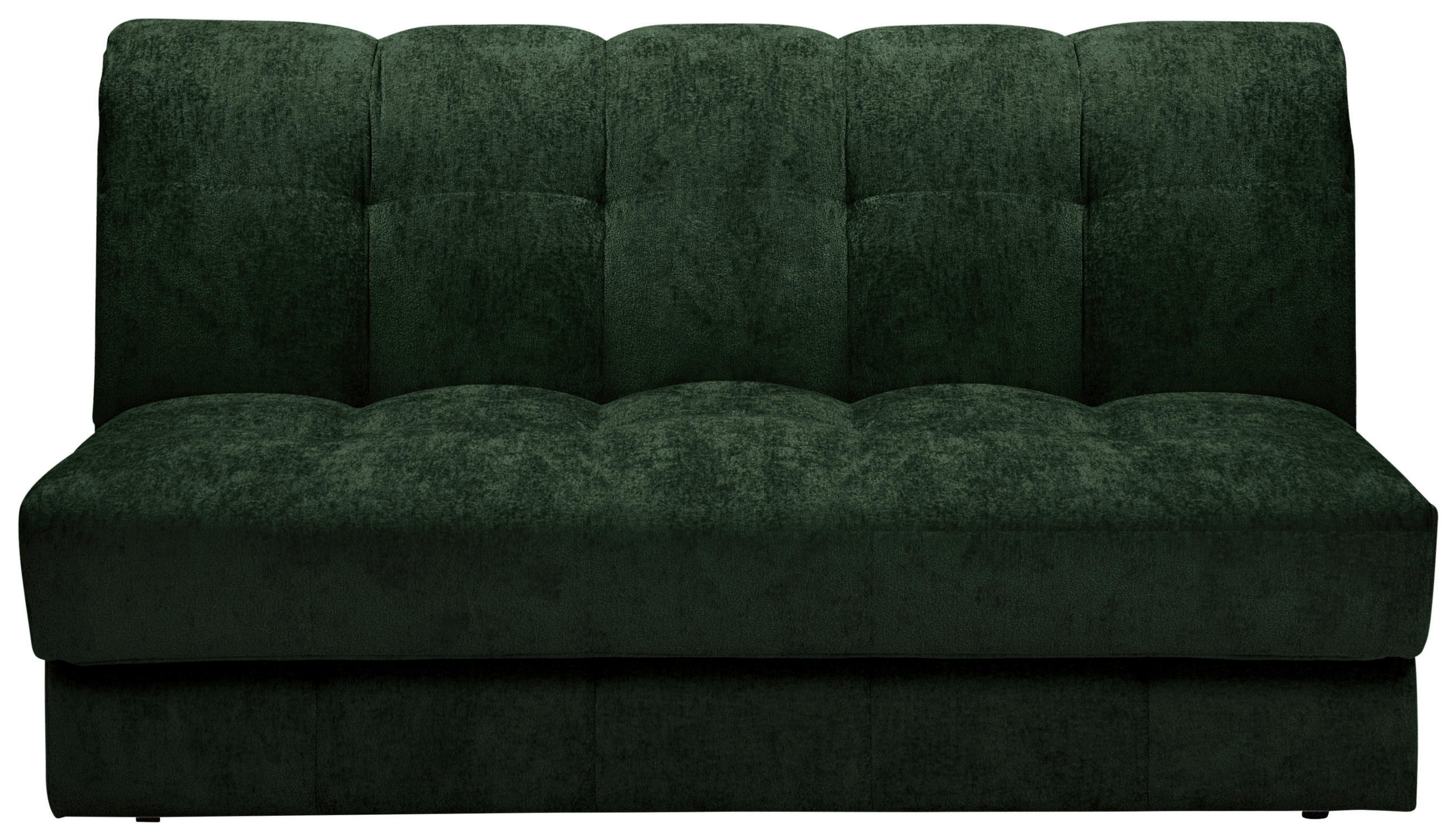 SCHLAFSOFA Chenille Dunkelgrün  - Dunkelgrün/Schwarz, KONVENTIONELL, Kunststoff/Textil (166/93/106cm) - home24