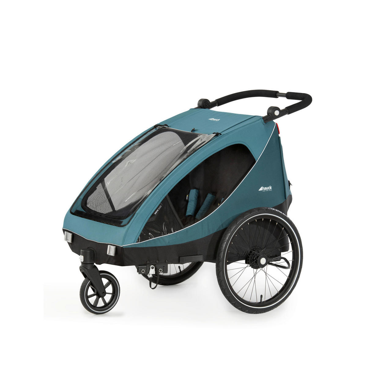 FAHRRADANHÄNGER   Dryk Duo  - Türkis, Basics, Kunststoff/Textil (79/99/118cm) - Hauck