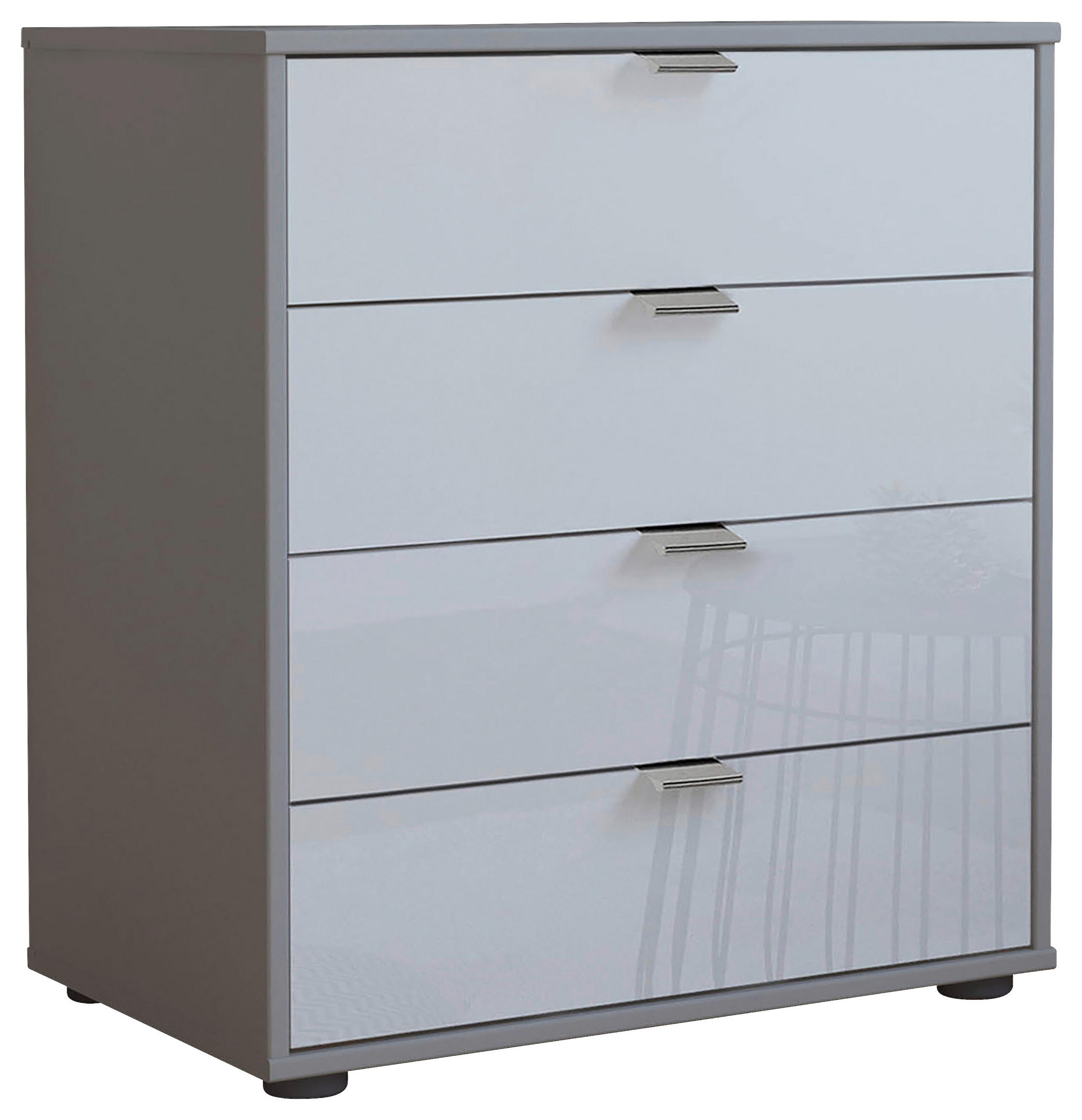 KOMÓD 60/70/43 cm  - krómszínű/fekete, Konventionell, faalapú anyag/üveg (60/70/43cm) - Dieter Knoll