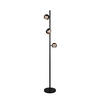 STOJACIA LED LAMPA, 25/150 cm  - priehľadné/hnedá, Design, kov/plast (25/150cm) - Trio Leuchten