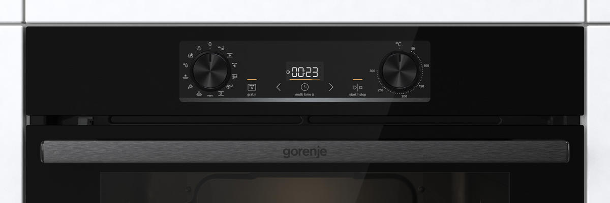 EINBAUBACKOFEN BPS 6737 E14BG  - Schwarz, Basics, Glas/Metall (59,5/59,5/56,4cm) - Gorenje
