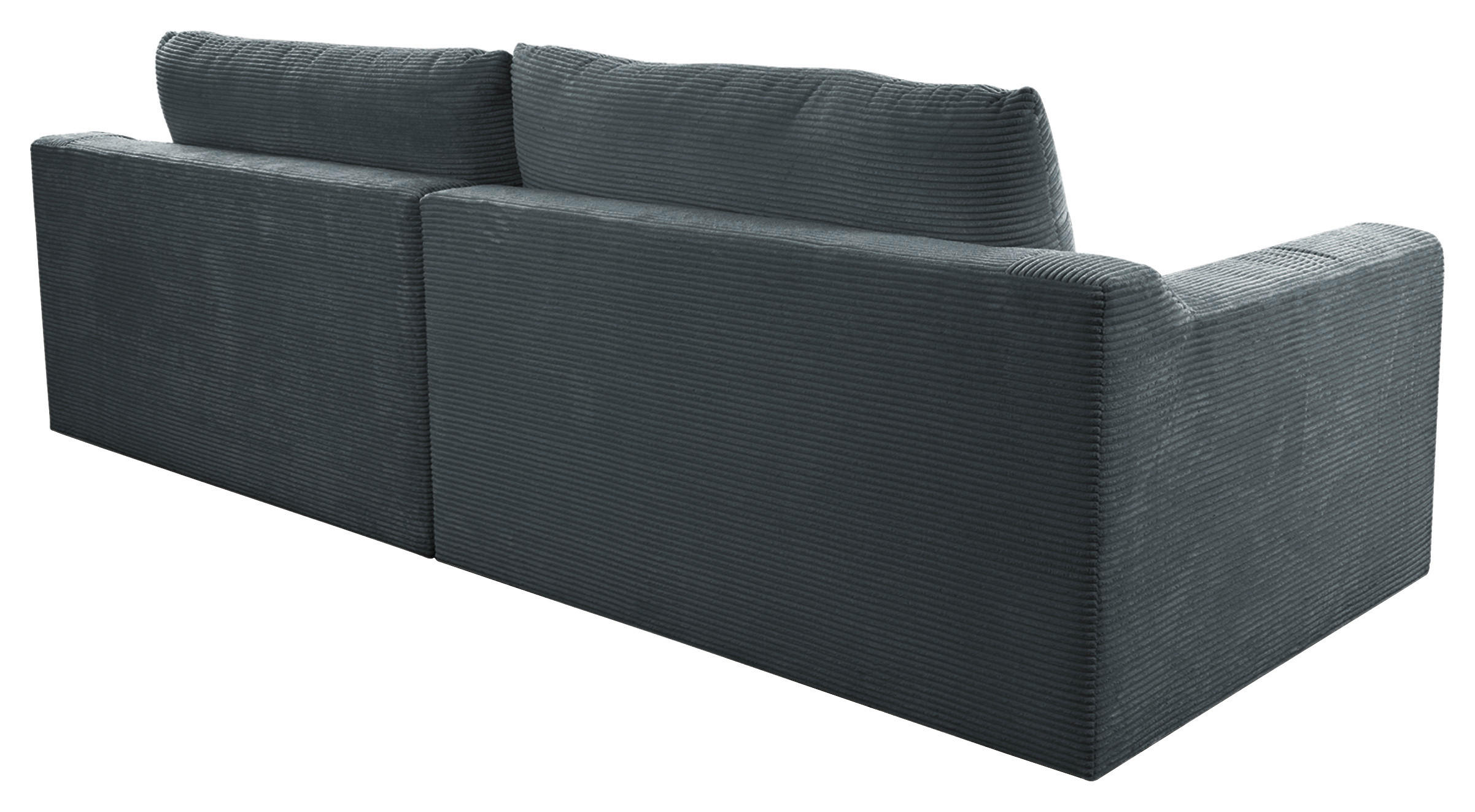 BIGSOFA in Cord Schwarz  - Schwarz, Design, Kunststoff/Textil (276/90/109cm) - Sit & More