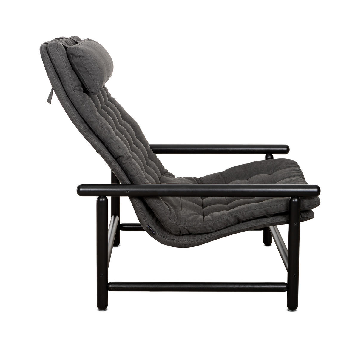 FÅTÖLJ i trä, metall, textil antracit, svart  - svart/antracit, Design, metall/trä (70/97/102cm) - Best Price