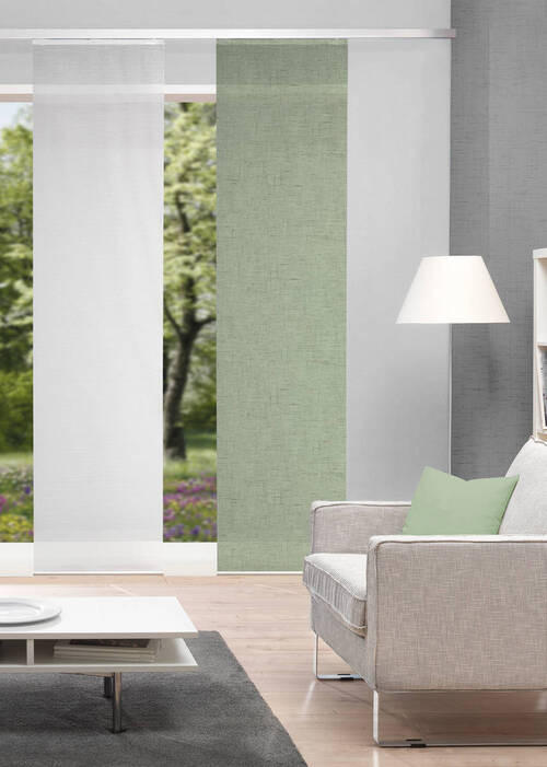 FLÄCHENVORHANG in Salbeigrün halbtransparent  - Salbeigrün, Basics, Textil (60/260cm)