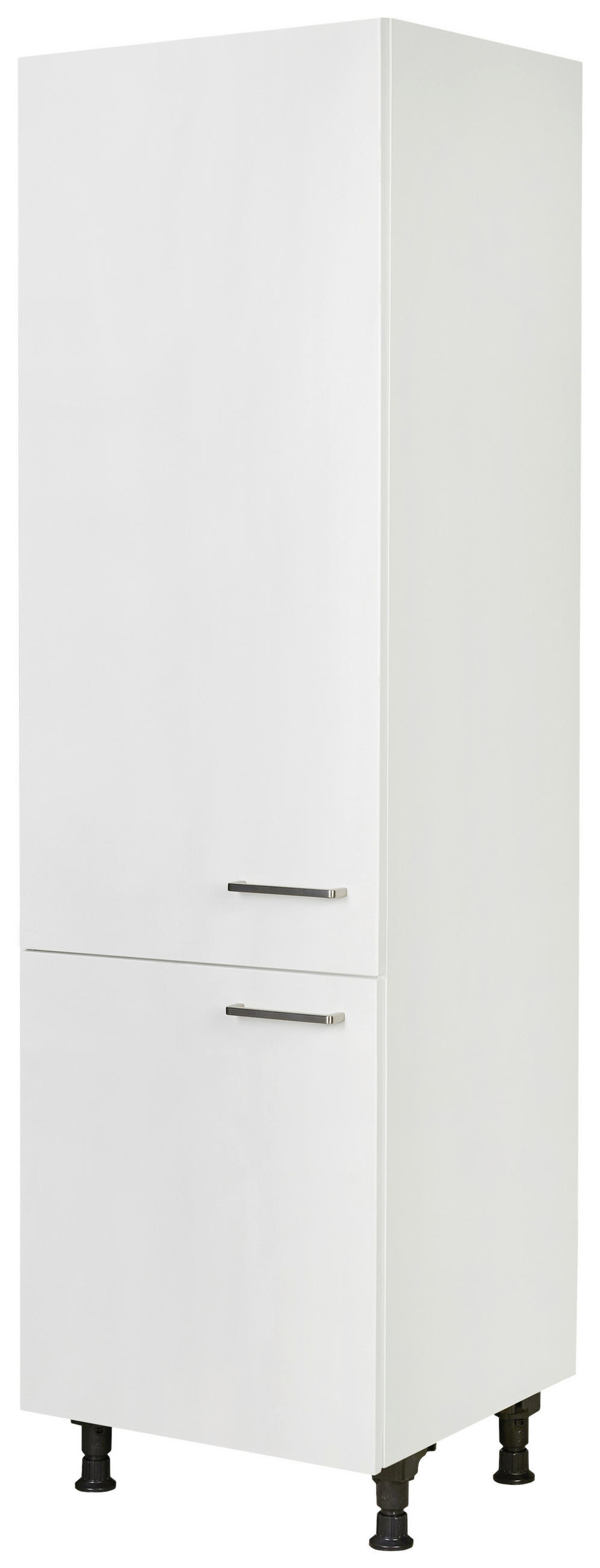 GERÄTEUMBAUSCHRANK 60/216,6/58 cm  Weiss  - Weiss/Edelstahlfarben, Modern, Holzwerkstoff/Metall (60/216,6/58cm) - Nobilia