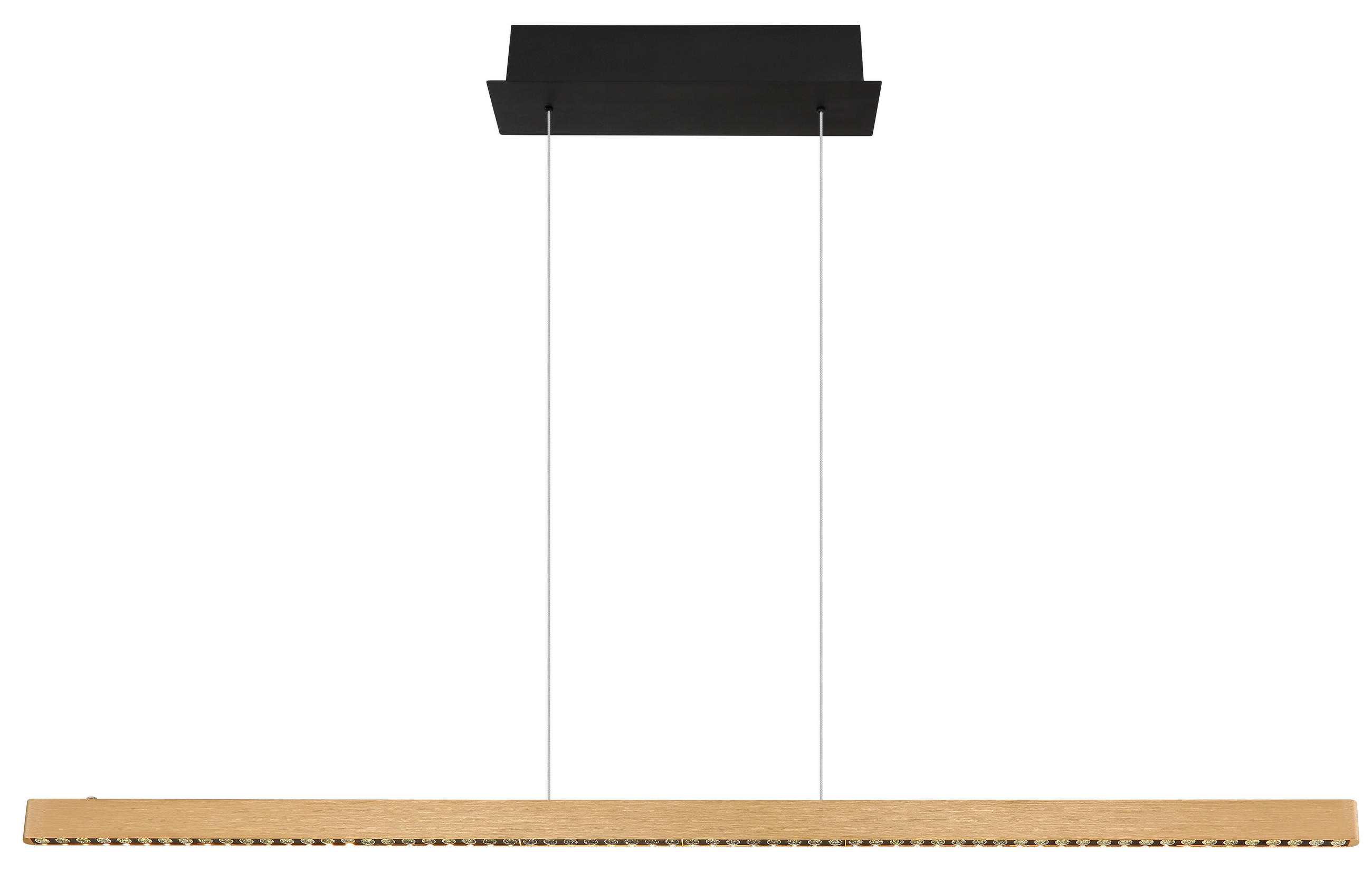 LED-HÄNGELEUCHTE 120/4/120 cm   - Schwarz/Kupferfarben, KONVENTIONELL, Metall (120/4/120cm) - Globo