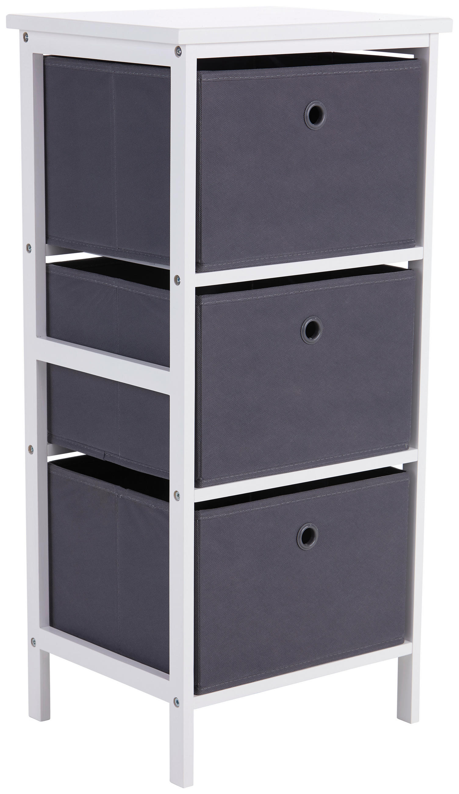 Regal Oliver 37cm Weiß/Grau