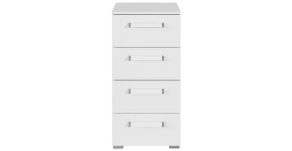 KOMMODE  in 40/81/42 cm  - Silberfarben/Weiß, Design, Holzwerkstoff/Kunststoff (40/81/42cm) - Novel