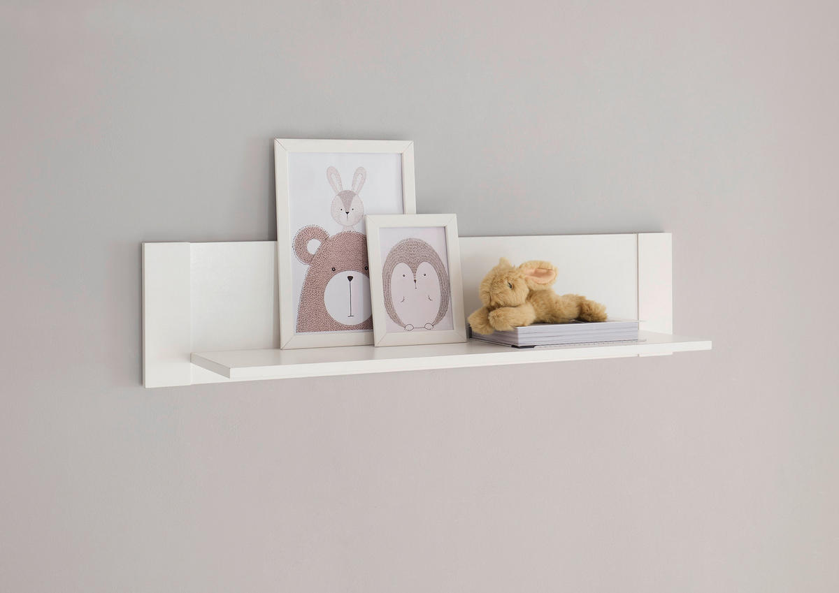 POLICA ZIDNA  Pulni  - bijela, Basics, drvni materijal (96/22/22cm) - My Baby Lou