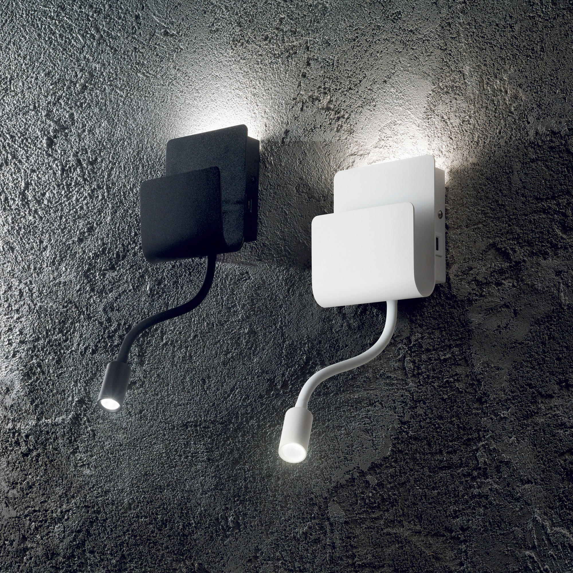 LED-WANDLEUCHTE Probe Bianco 13/13,5/23,5 cm   - Weiß, Design, Metall (13/13,5/23,5cm) - Ideal Lux