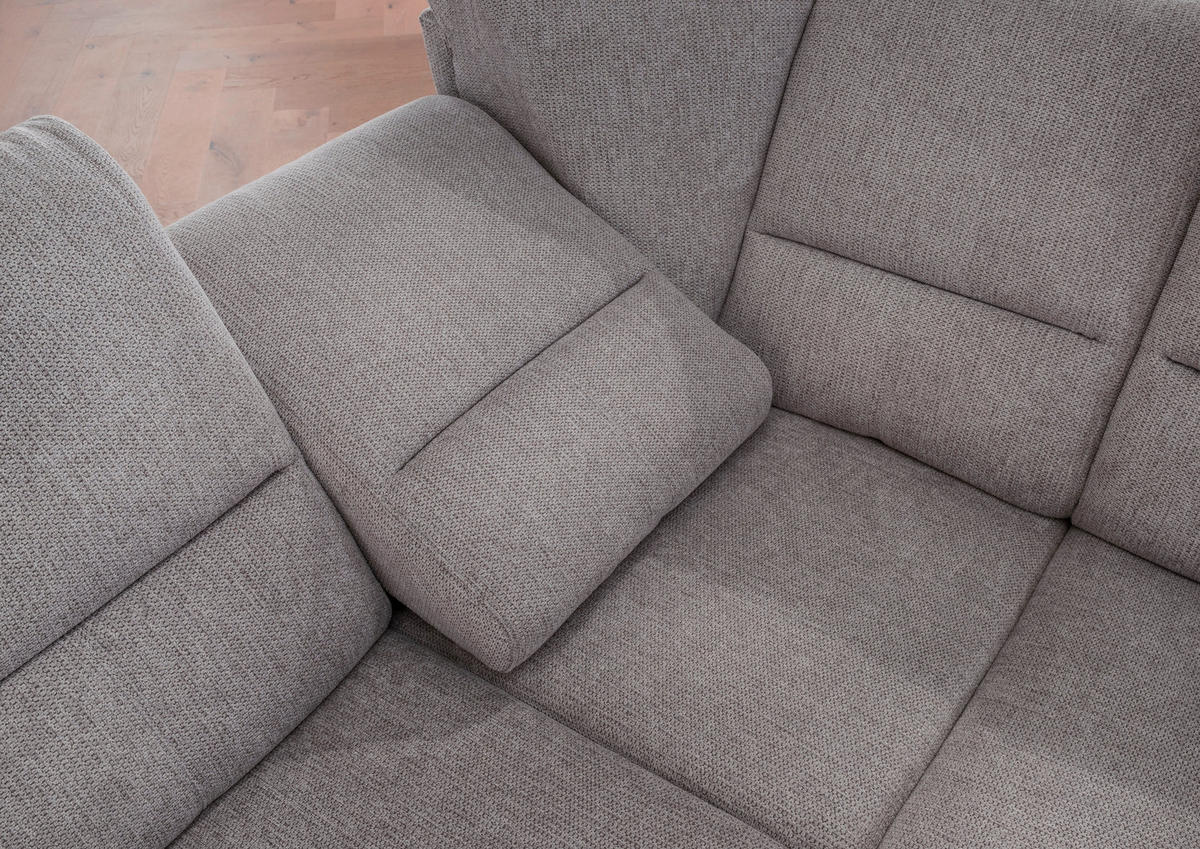 ECKSOFA Silberfarben Chenille  - Chromfarben/Silberfarben, MODERN, Textil/Metall (275/236cm) - Livetastic